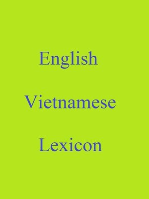 cover image of English Vietnamese Lexicon
